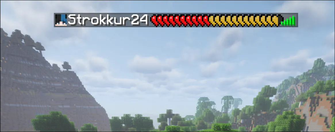 A preview of the player list display slot with 43 score